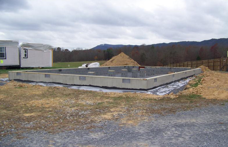 Foundation for manufactured home