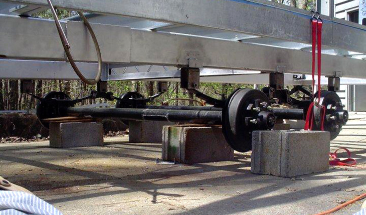 Axles for mobile homes