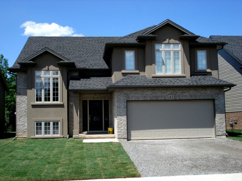 Brick modular home in suburb