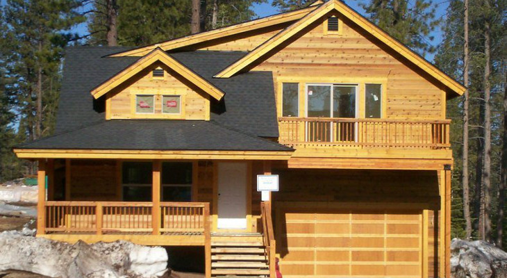 Cedar siding clad house