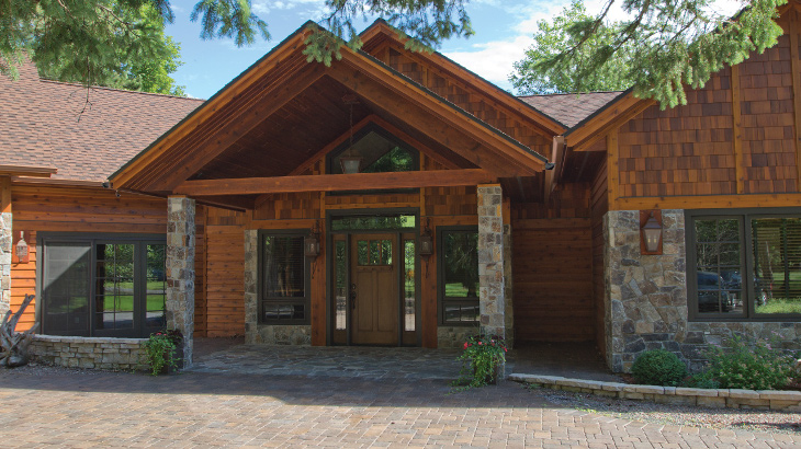 Elegant cedar siding