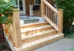 Mobile home wooden steps