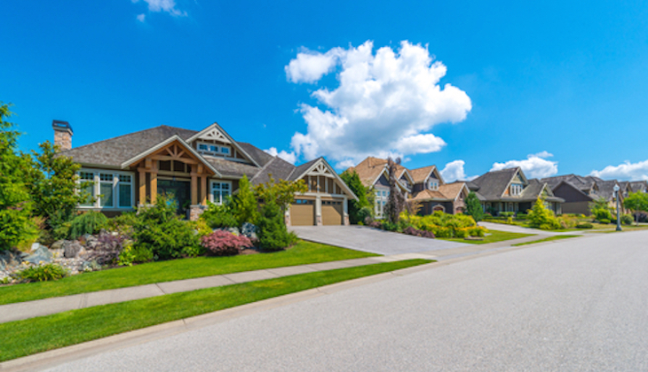 Neighborhood with beautiful landscapes