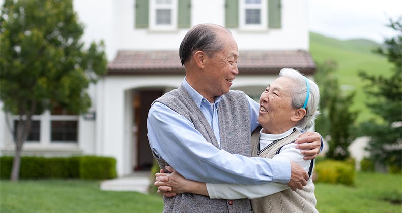 Old couple buys new home