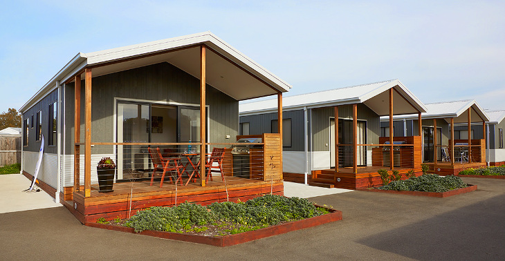 Row of modular homes