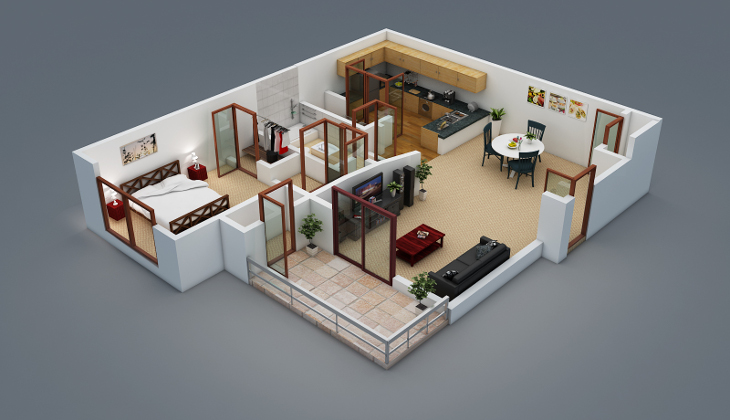 Sample 3D floor plan