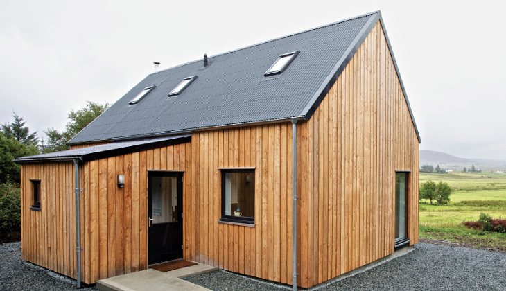 Tiny home with wooden sidings