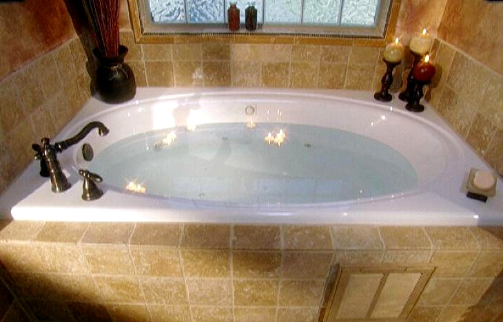 Bath prepared on garden tub