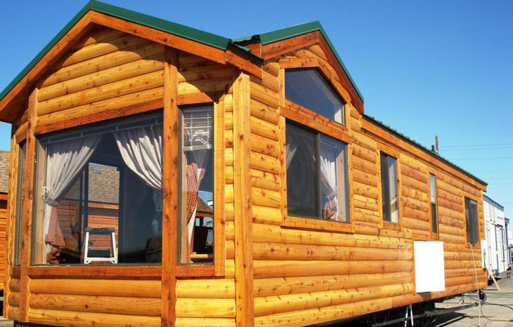 Cabin made of pine