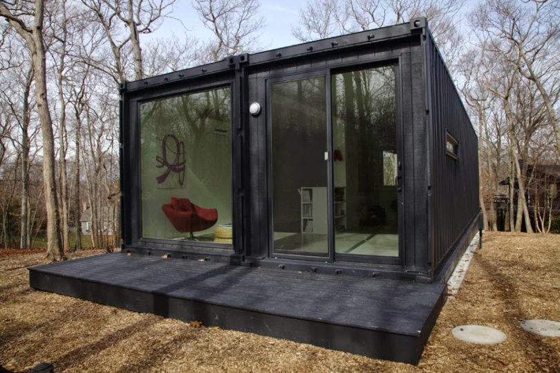 Compact shipping container house