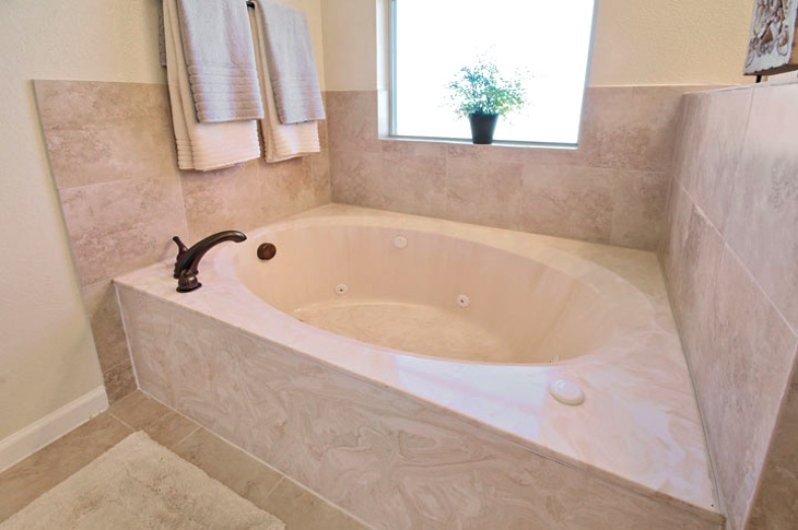 Cultured marble tub