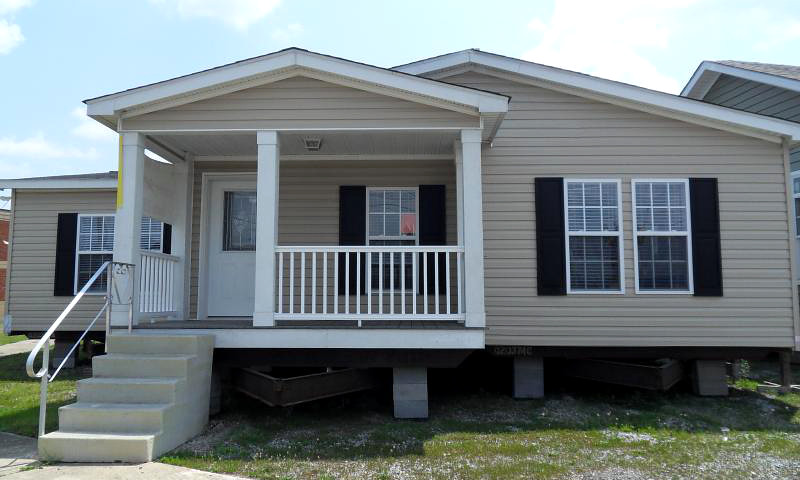 Elevated triple wide mobile home