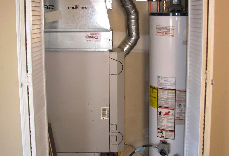 Furnace utility closet