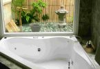 Japanese style garden tub