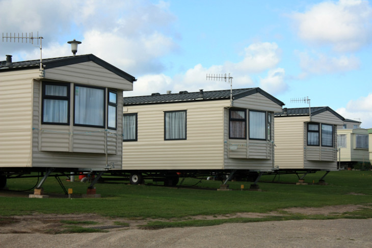 Mobile homes neighborhood