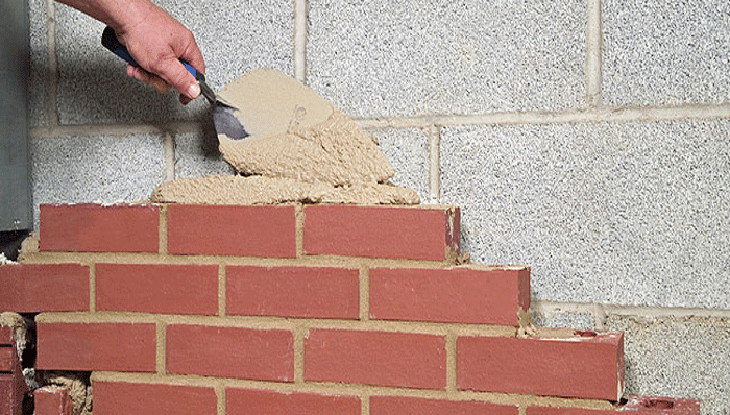 Reclaimed brick underskirting