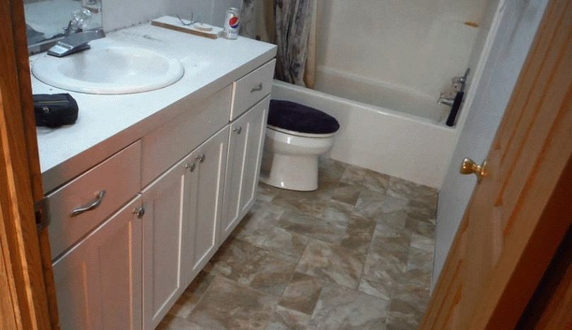 Replaced bathroom floor