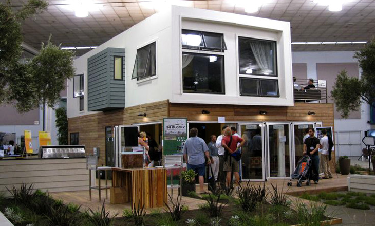 Shipping container home built offsite