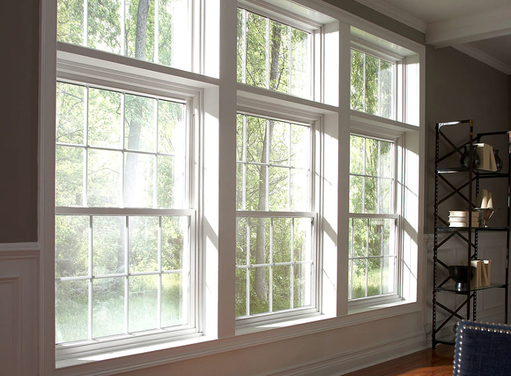 Vinyl double hung windows