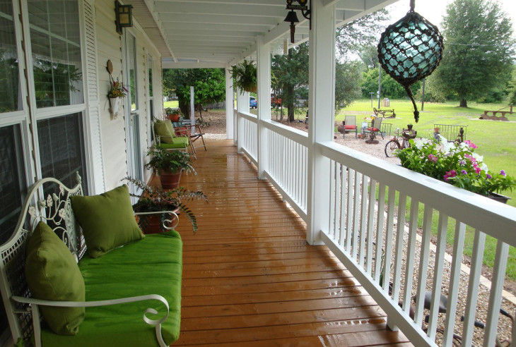 Deck of double wide home