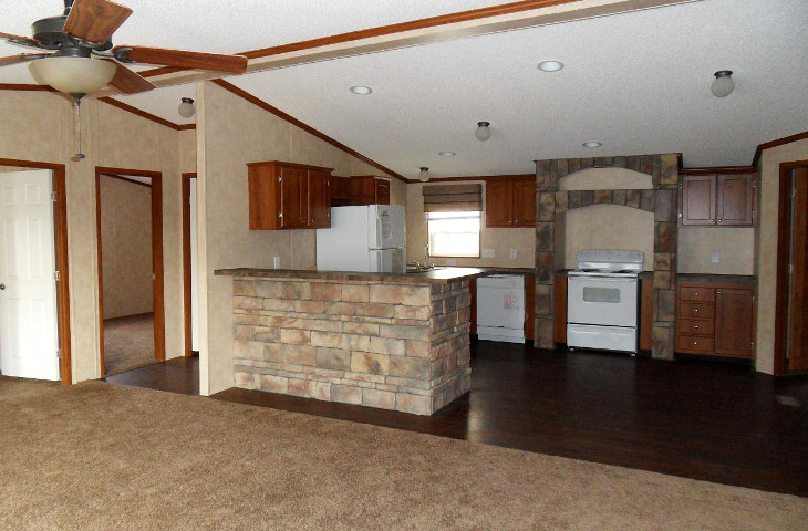 double wide home with black interior doors