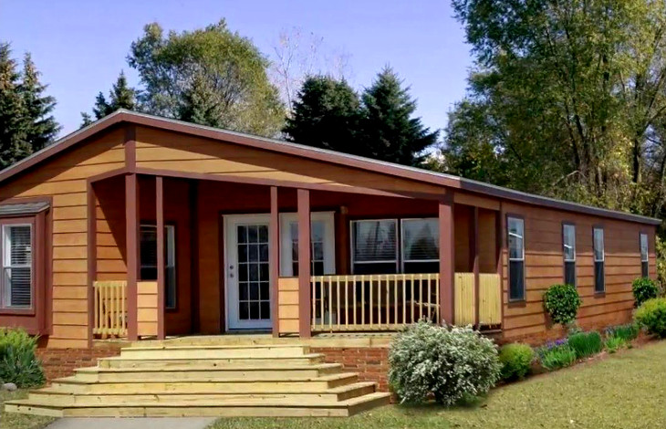 Log sidings of modular home