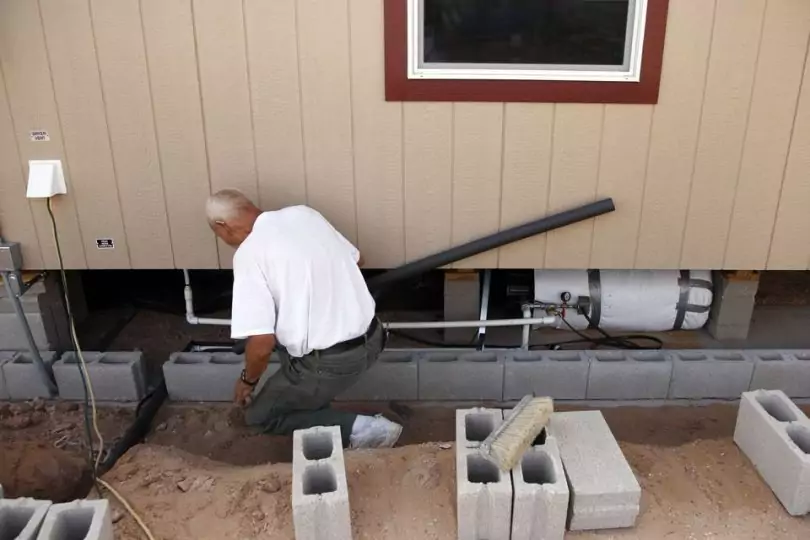 Mobile home drainage system