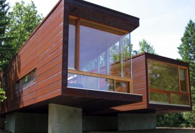 Modern modular home image