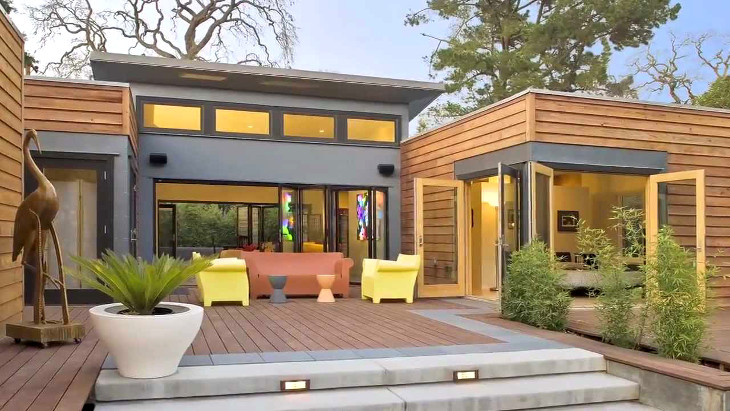 Modular home with outdoor couches