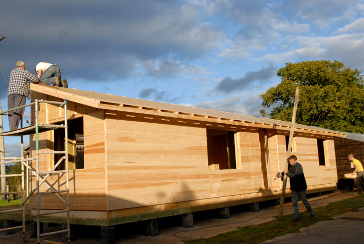 Onsite construction of mobile home