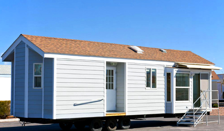 Trailer home displayed