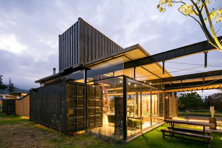 Ambient lighting inside container home