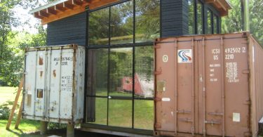 Home built from shipping containers