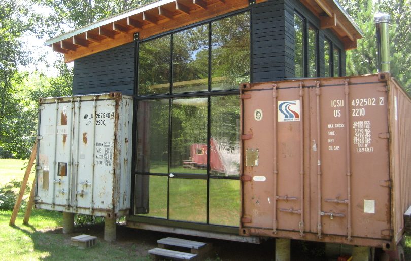 Home built from shipping containers