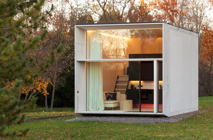 Off-grid home in forest