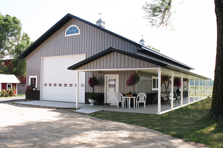 Pole barn prefab metal home