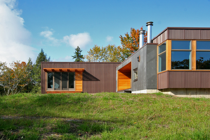 Prefab home near the woods