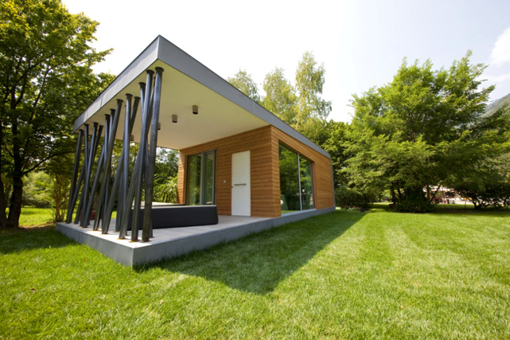 Simple green modular home design