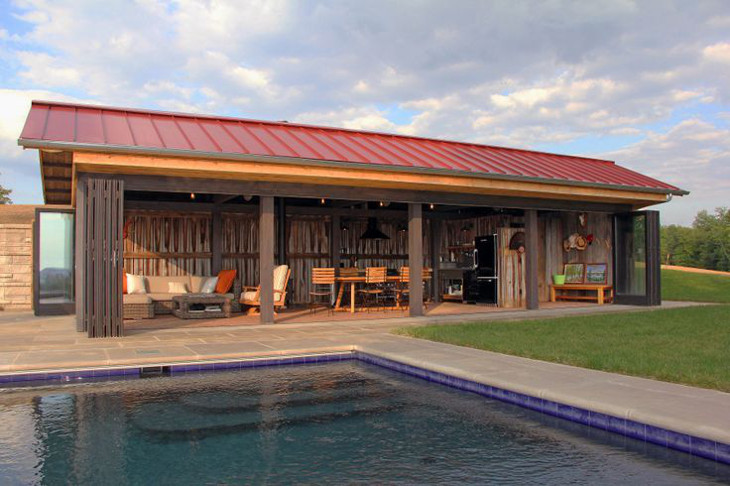 Sliding walls of barn home