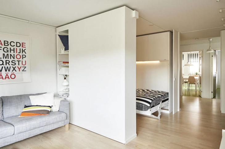 Small modular home room separator