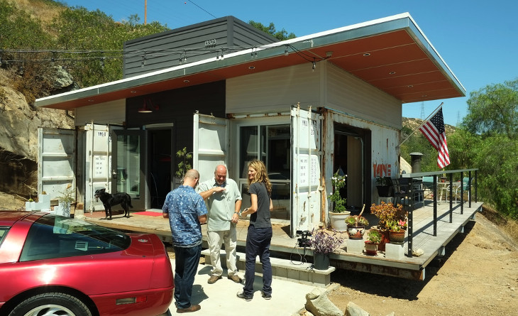 Small shipping container house