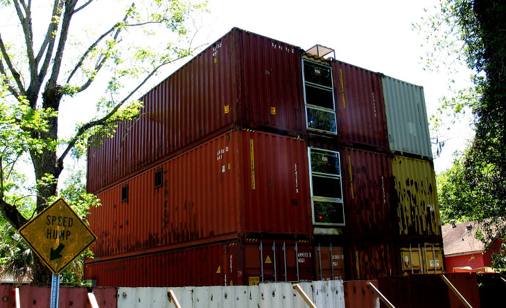 Three-storey container home