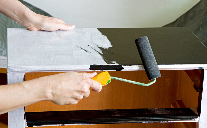 Cabinet being painted