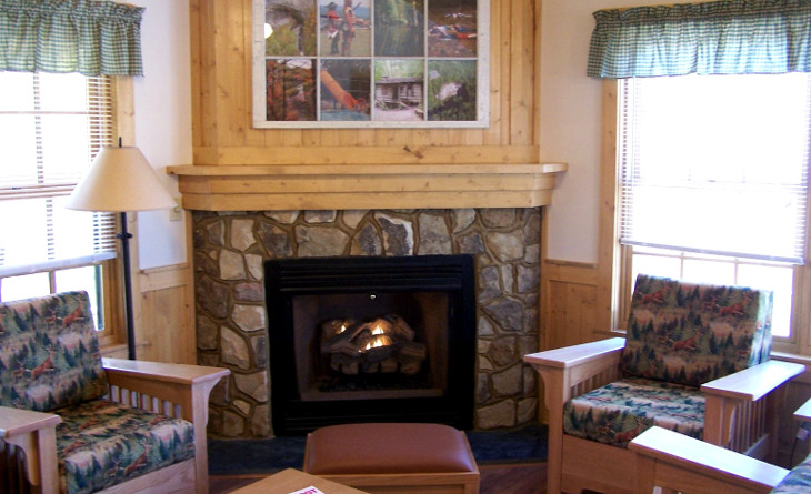 Fireplace in mobile home