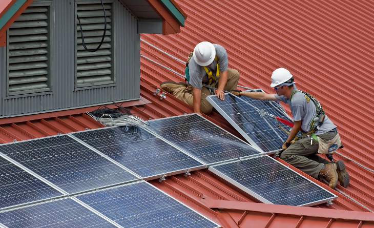 Installing solar panels