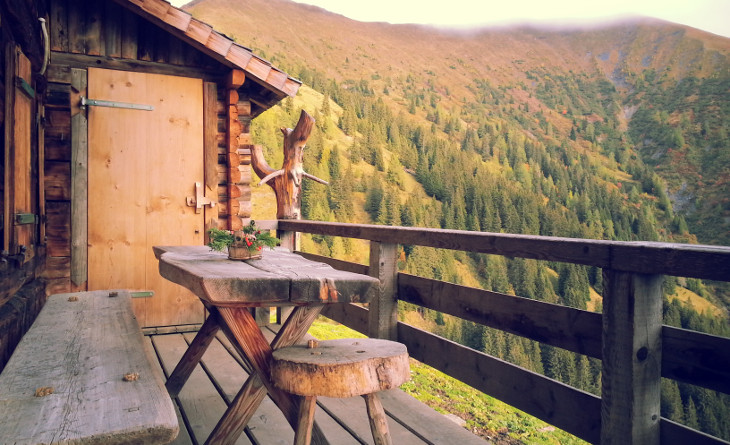 Log cabin deck