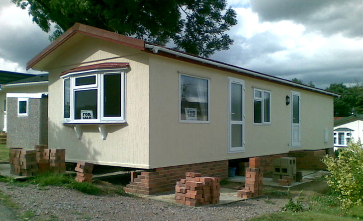 Newly painted mobile home