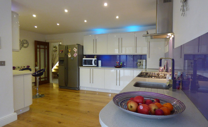 Wide view of kitchen